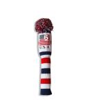 CRAFTSMAN GOLF US Flag Knit Pom Pom Driver Fairway Wood Headcover - White/Blue/Red - 1pc #5 Wood Cover - Buy Online on GoSupps.com