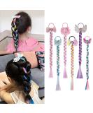 HH Fashion 6-Piece Colored Braids with Rubber Bands 15 Inch for Girls - Perfect for Birthday Parties and Holiday Dress Up (Pack of 6) - Multicolour - Buy Online on GoSupps.com