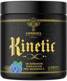 Organic Ambrosia Kinetic Mushroom Enhanced Preworkout for Energy - Blue Raspberry - Buy Online on GoSupps.com