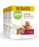 ZonePerfect Protein Bars, 14g Protein, 17 Vitamins & Minerals, Protein Snack, Cinnamon Roll, 18 Bars - Buy Online on GoSupps.com