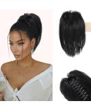 Colorfulpanda Claw Clip Messy Bun Hair Extension - Natural Black Synthetic Hairpiece for Women and Girls - Buy Online on GoSupps.com