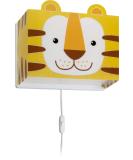 Dalber Children's Wall Lamp - Little Tiger Animal Design Yellow - E27 - Ideal for Kids' Rooms - 64568 - Buy Online on GoSupps.com