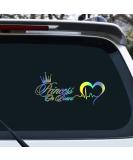 Vesvory Princess on Board Car Sticker - Heartbeat Window Decal | Baby Security 2-Pack | Colorful Car Accessories - Buy Online on GoSupps.com