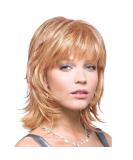 Rose Golden Blonde Pixie Cut Wig for Women - Shaggy Layered Mullet Rocker Style - Buy Online on GoSupps.com