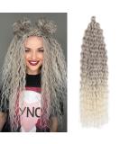 Deep Twist Crochet Hair - Ombre Kinky Curl 22 Inch Braided Extensions | 3 Packs Synthetic Curly Hair Bundle - Buy Online on GoSupps.com