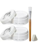 Clown White Face Paint Makeup Kit - Professional 100g Foundation Cream for Halloween & Special Effects - Includes Brush & Sponge - Buy Online on GoSupps.com