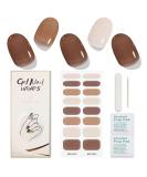JMEOWIO Brown Nail Foil Stickers - Self-Adhesive UV Curing Gel Nail Design Accessories for Stunning Nail Art - Buy Online on GoSupps.com