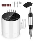 35000 RPM Electric Nail Drill File - Professional Adjustable Speed Manicure Pedicure Kit for Acrylic and Gel Nails - LCD Display - White - Buy Online on GoSupps.com