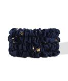 Silkie 4-Set 100% pure mulberry lide black thin hair tie with travel bags hair tie for every day hair care ponytail holder without hair damage (star gazer) - Buy Online on GoSupps.com
