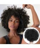 BECUS Afro Curly Wigs for Black Women - 8 Heat Resistant Brazilian Remy Human Hair (Natural Spiral 1B) - Buy Online on GoSupps.com