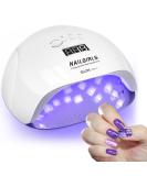 150W UV LED Nail Lamp for Gel Polish - Professional Nail Dryer with Smart Sensor and 4 Timer Settings in White - Buy Online on GoSupps.com