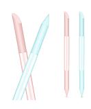 Professional Double-Sided Glass Nail File & Skin Remover Tool - 2 Pieces (Blue & Pink) for Perfect Manicure - Buy Online on GoSupps.com