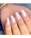 Justotry 24-Piece Milky Almond Press-On Nails - Glossy Oval Artificial Nails for Nail Art & French Manicure - Perfect for Women - Buy Online on GoSupps.com