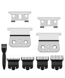 2 Pack Andis T Outliner and GTX Trimmer T Blade Replacement - Compatible with #04710 & #04521 - Silver Steel Blades - Buy Online on GoSupps.com