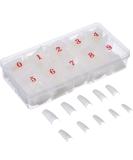 500 pieces acrylic artificial nail tips wrong nail nail tips French natural fake nails tips nail tips with box for women girls white - Buy Online on GoSupps.com