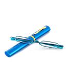 KoKoBin Mini Slim Reading Glasses - Spring Hinge Metal Visual Aid (Unisex Blue +1.50) with Case - International Shipping Available - Buy Online on GoSupps.com