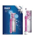 Oral-B Smart 4 Electric Toothbrush Heads Oral B Cross Action 3 Brushing Modes Bluetooth Pink/White - Buy Online on GoSupps.com