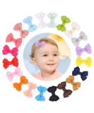 20 Pcs Baby Girls Hair Clips - Mini Bows Grosgrain Ribbon Hair Pins for Toddlers - Buy Online on GoSupps.com