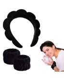 Buy Gugugo Headband Wrist Joint Set - 3 Piece Makeup & Skincare Hair Band Set | Sponge & Terry Fabric | Ideal for Facial Cleaning & Showers - International Shipping Available - Buy Online on GoSupps.com
