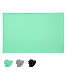 Moacc Non-Slip Waterproof Feed Mats for Dogs & Cats - Green Paws Pattern - 60x40cm Silicone Base Underlay - Buy Online on GoSupps.com