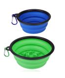 Buy Takuza Foldable Dog Bowls - 2 Piece Silicone Travel Set with Carabiner | 1000ml Feeding & 350ml Water Bowl - Perfect for Dogs On-the-Go - Buy Online on GoSupps.com