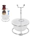 Agatige 2 in 1 Shaving Brush Razor Stand with Stainless Steel Soap Bowl Shaving Kit for Men Boyfriend Husband Dad Birthday Fathers Day Gift - Buy Online on GoSupps.com