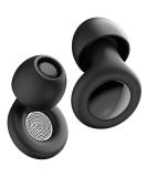 Buy Sleep Earplugs - 30dB Noise Cancelling Reusable Silicone for Sleeping Concerts Work & Travel - Anti-Snoring with 8 Ear Caps in XS S M L - Elegant Black - Buy Online on GoSupps.com