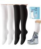 Walking Boot Socks - 2 Pairs Liner for Orthopedic & Medical Boots | Comfortable Black & White Socks for Men & Women - Buy Online on GoSupps.com