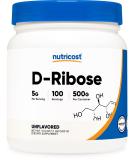 Nutricost D-Ribose Powder 500 Grams - 5000mg Per Serving, Non-GMO (500 Grams) 1.1 Pound (Pack of 1) - Buy Online on GoSupps.com