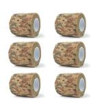6 Rolls Self Adhesive Camo Bandage Wrap - 2.95" Wide 5 Yard Stretchy Tape for Tactical Gear Hunting & Climbing - Desert Camo Grip Improvement - Buy Online on GoSupps.com