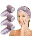 KinHwa 3 Pack Spa Facial Headband Makeup Hair Band Women Skincare Adjustable Microfibre Headband for Washing Face Sports Yoga Purple Purple 3 count (Pack of 1) - Buy Online on GoSupps.com