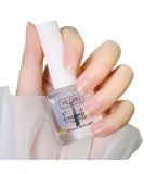 Clear Nail Polish 2 in 1 Nail Varnish Quick Dry Top Coat & Base Coat Nail Polish Glossy Finish & Long Lasting Nail Coat Non-Toxic Water Based Natural Nail Varnish No Need Cure 01ClearTopCoat - Buy Online on GoSupps.com