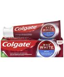 Colgate toothpaste max white optic 75 ml - removed up to 100% of the surface discoloration for immediate tooth whitening* and a white smile toothpaste 1x75ml - Buy Online on GoSupps.com