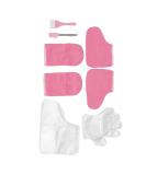 Paraffin Wax Bath Set | Cozy Pink Flannel Bathroom Shoes & Inserts for Hands & Feet | International Shipping - Buy Online on GoSupps.com