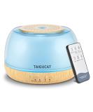 TAIGUCAT 300ML Aromatherapy Essential Oil Diffuser - 8 Hours Quiet Electric Air Diffuser with Remote Control and 7 LED Color Changing Lights - Yellow - Buy Online on GoSupps.com