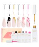 GAOY Gel Nail Art Polish Set - 6 Colors Gel Liner Kit for DIY Manicure and Pedicure - Buy Online on GoSupps.com