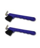 Premium Hoof Pick for Horses Donkeys & Goats Sturdy Brush & Ergonomic Handle (2x Blue) - International Shipping Available - Buy Online on GoSupps.com