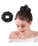 Olesilk 100% Silk Hair Tie Scrunchy - Black Elastic Hair Bands for Women & Girls | 1 Piece Hair Jewelry - Buy Online on GoSupps.com