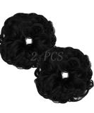 OMGREAT 2PCS Dark Black Updo Messy Hair Buns & Ponytail Extensions - Buy Online on GoSupps.com