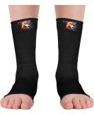 Plantar Fasciitis Socks | Ultimate Compression Foot Sleeves for Arthritis Pain Relief | MMA Ankle Brace for Men & Women | S-M Black Pair - Buy Online on GoSupps.com