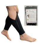 Buy Original Shin 20-30 mmHg Compression Calf Zipper Sleeve for Leg Swelling - Black 3X-Large | International Shipping Available - Buy Online on GoSupps.com