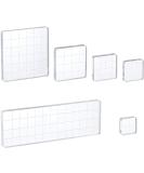 Whaline 6-Piece Acrylic Stamp Block Set for Scrapbooking and Card Making - Clear with Grid Lines - Assorted Sizes - Buy Online on GoSupps.com