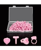 100PCS Disposable Glue Rings for Eyelash Extensions - Heart-Shaped Lash Fan Blossom Supplies - Pink - Buy Online on GoSupps.com
