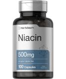 Niacin Vitamin B3 1000mg Capsules with Flushing | Non-GMO & Gluten Free - 100 Count by Horbaach - Buy Online on GoSupps.com