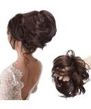 SEGO 80G Large Hairpiece Scrunchie Hair Extensions - Messy Bun Updo with Elastic Band in Medium Brown | Voluminous Style - Buy Online on GoSupps.com