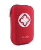 Evantek 155-Piece Waterproof First Aid Kit for Camping, Hiking, Home, Outdoor, Vehicle - Red - Buy Online on GoSupps.com