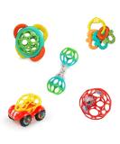 Bright Starts Soother & Shakers Gift Set - 5 Toys & 2 Biting Rings for Newborns | Calming Textures for Teething | Unisex Baby Gift - International Shipping Available - Buy Online on GoSupps.com