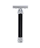 Mercury Razor Hobel Barber Pole Gloss Chrome 38B - Two-Part Closed Comb Razor for Wet Shaving | Brass Handle | Made in Germany - Buy Online on GoSupps.com