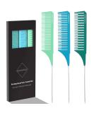 3PCs Antistatic Hair Ridge Tail Comb Set - Professional Hairdressing Tool for Men & Women - Ideal for Melting & Dyeing - 3 Sizes Available - Buy Online on GoSupps.com