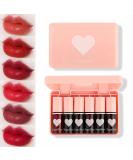 6 Colors Matte Velvet Lip Tint Set - Long-Lasting & Waterproof Korean Lip & Cheek Stain Collection - Buy Online on GoSupps.com